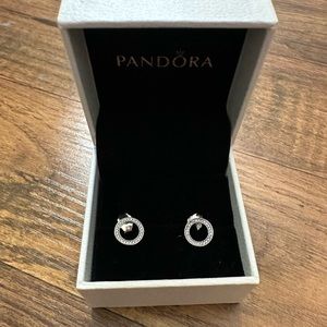 Pandora Sparkling Circle Stud Earrings